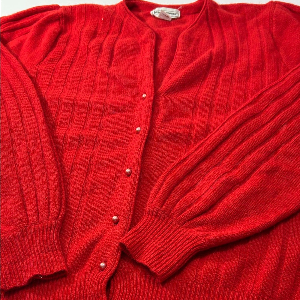 Lauren Alexandra Red Women's Cardigan Sweater - Picture 10 of 16